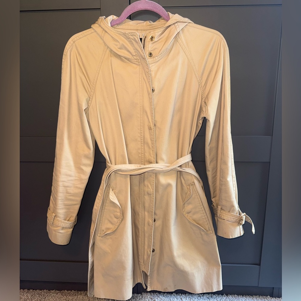 J. Crew Tan Hooded Jacket